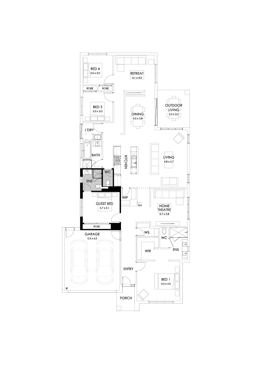 29  Floor Floorplan (Guest bedroom)