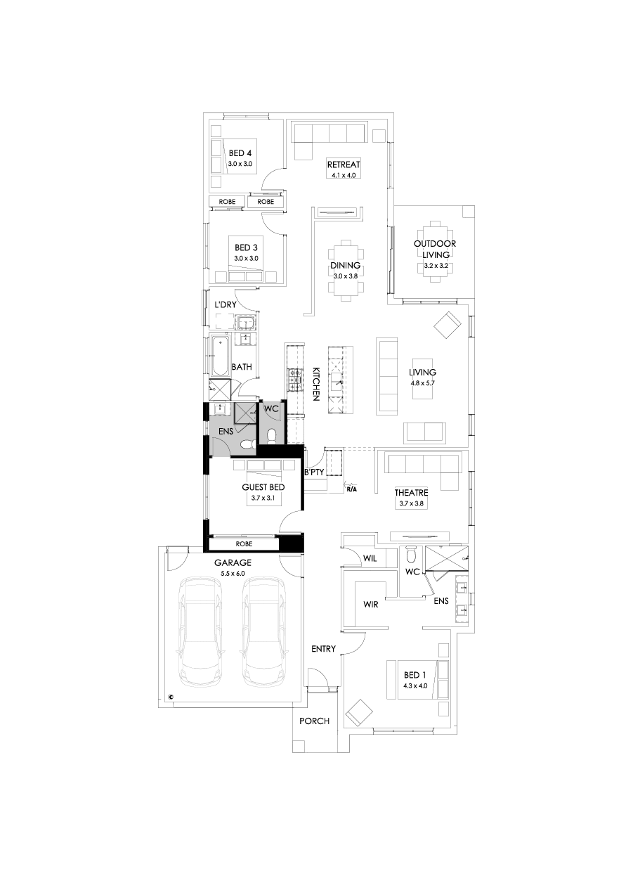 29  Floor Floorplan (Guest bedroom)