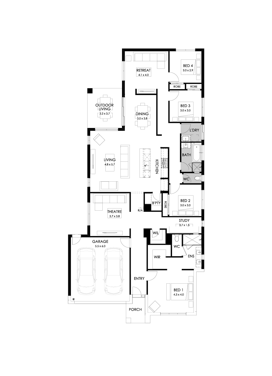 29  Floor Floorplan (Rear flip)