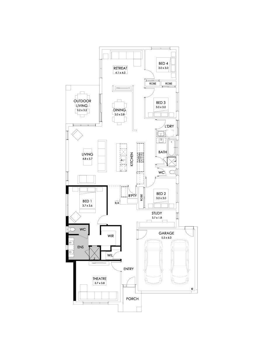 29  Floor Floorplan (Alternate theatre - Flipped)