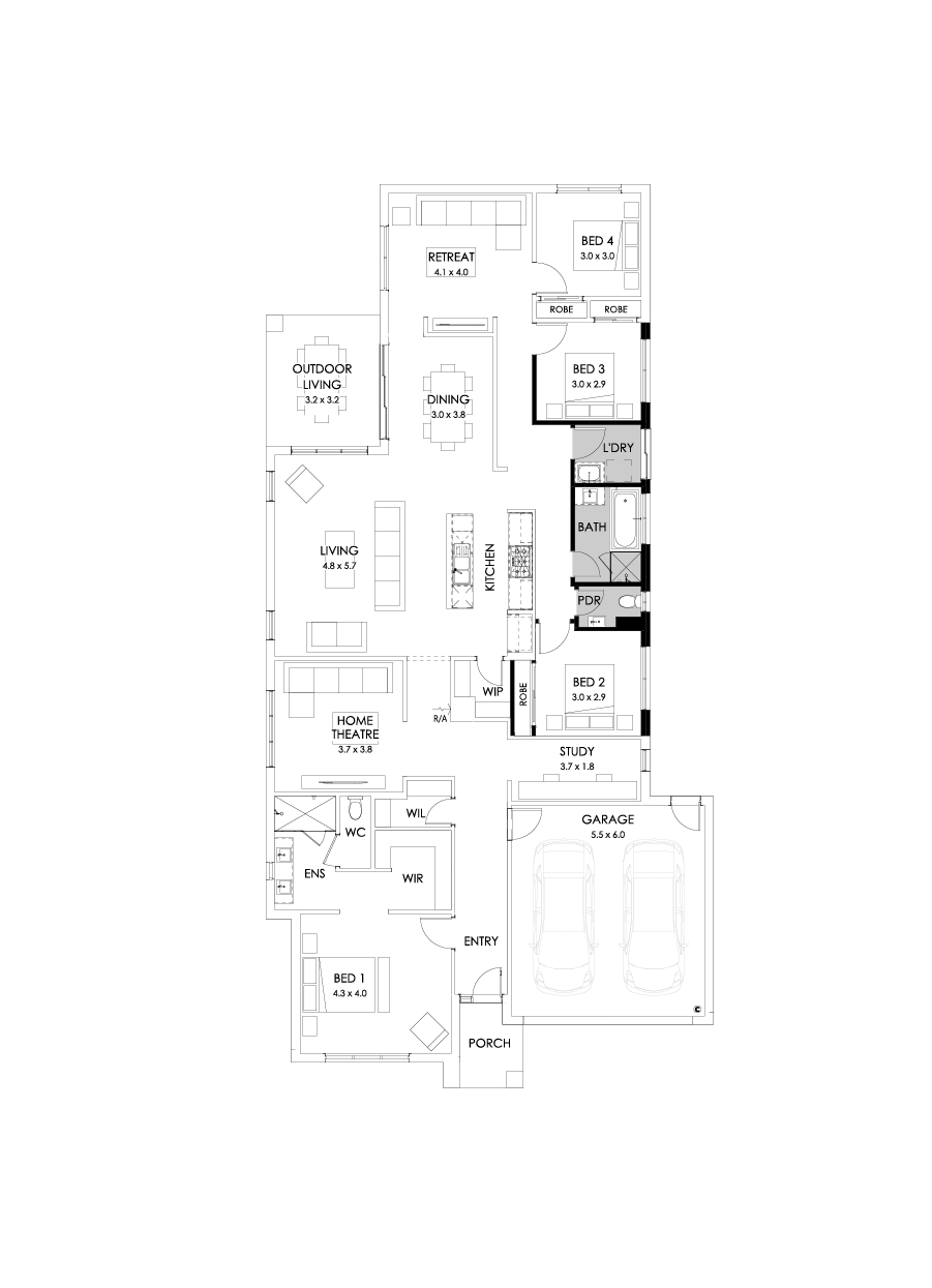 29  Floor Floorplan (Powder room - Flipped)