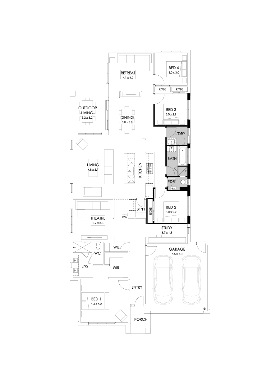 29  Floor Floorplan (Powder room - Flipped)