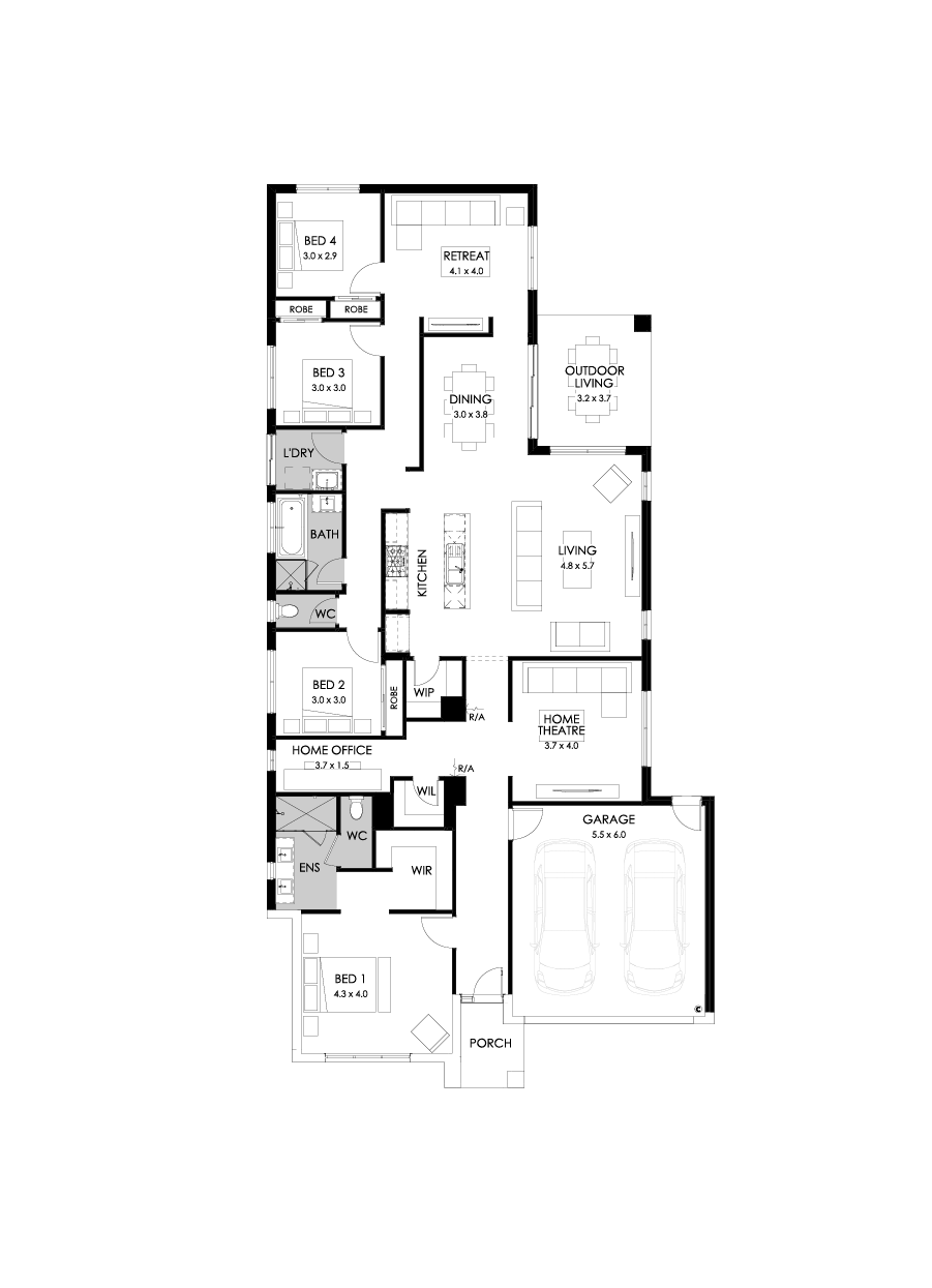 29  Floor Floorplan (Rear flip - Flipped)
