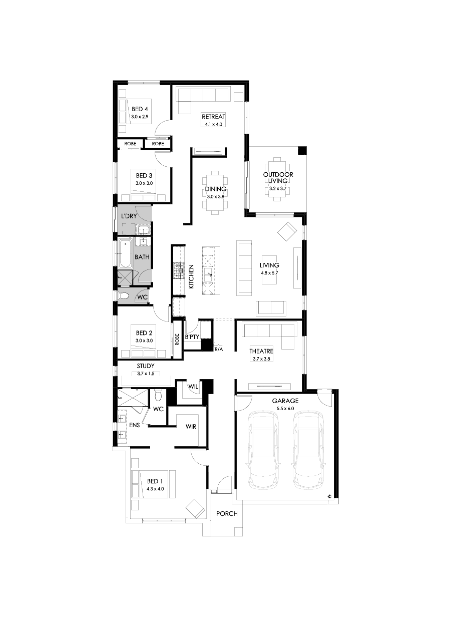 29  Floor Floorplan (Rear flip - Flipped)