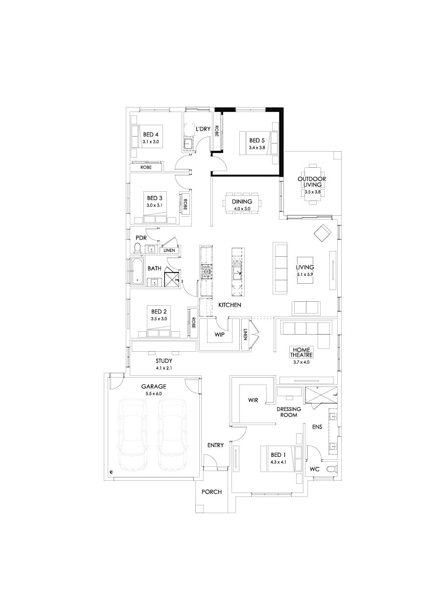 32  Floor Floorplan (5th bedroom)