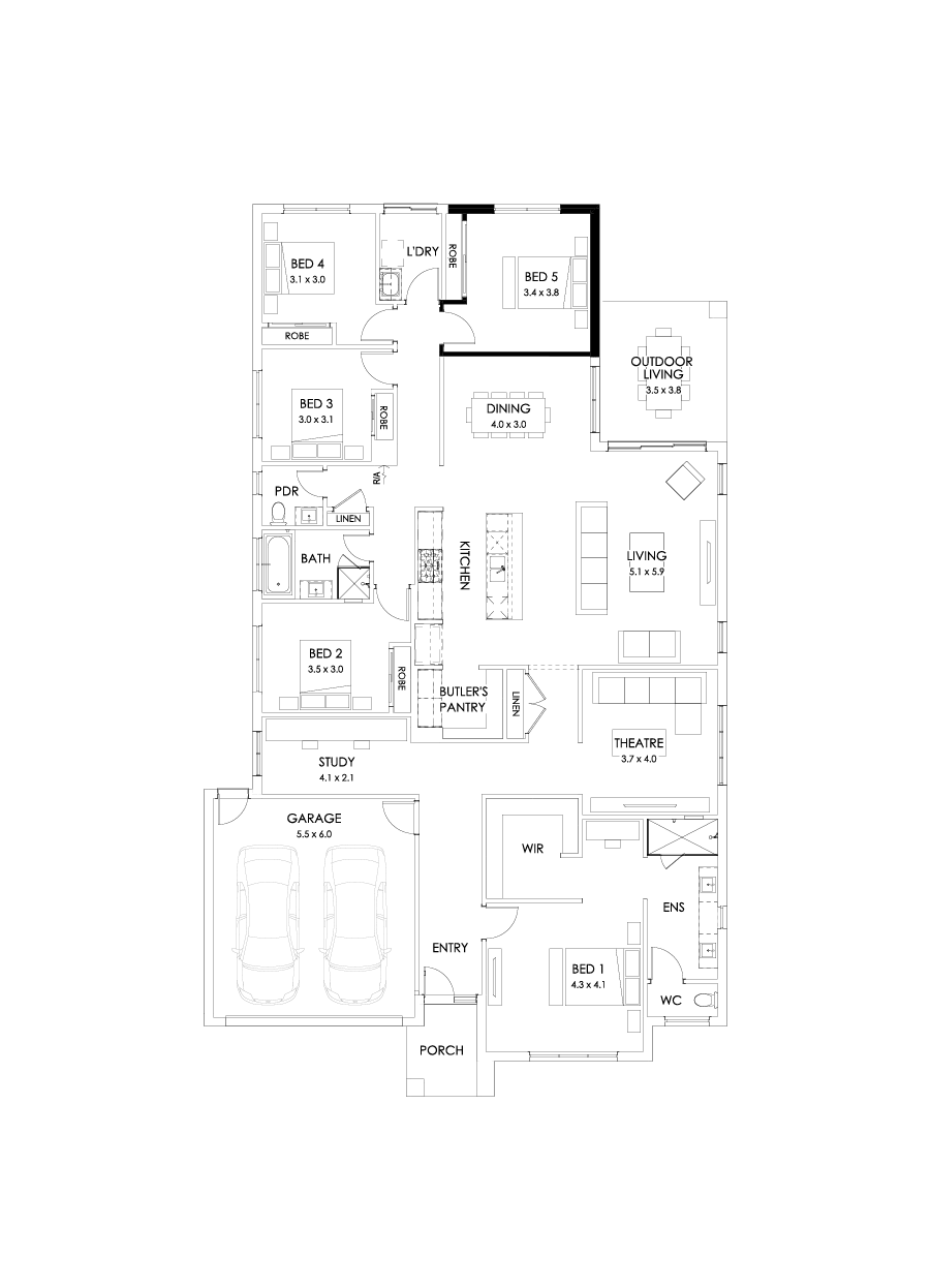 32  Floor Floorplan (5th bedroom)