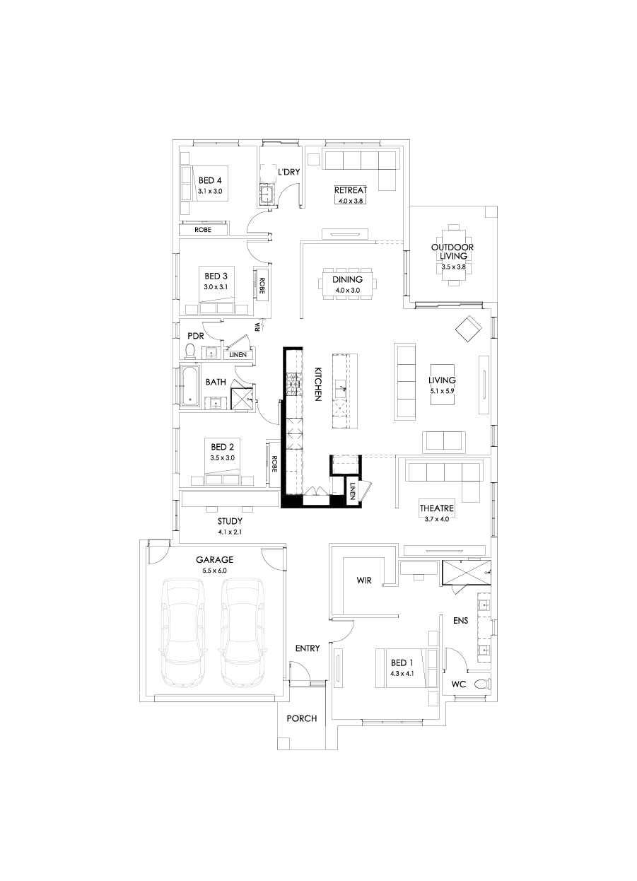 32  Floor Floorplan (Alternate kitchen)