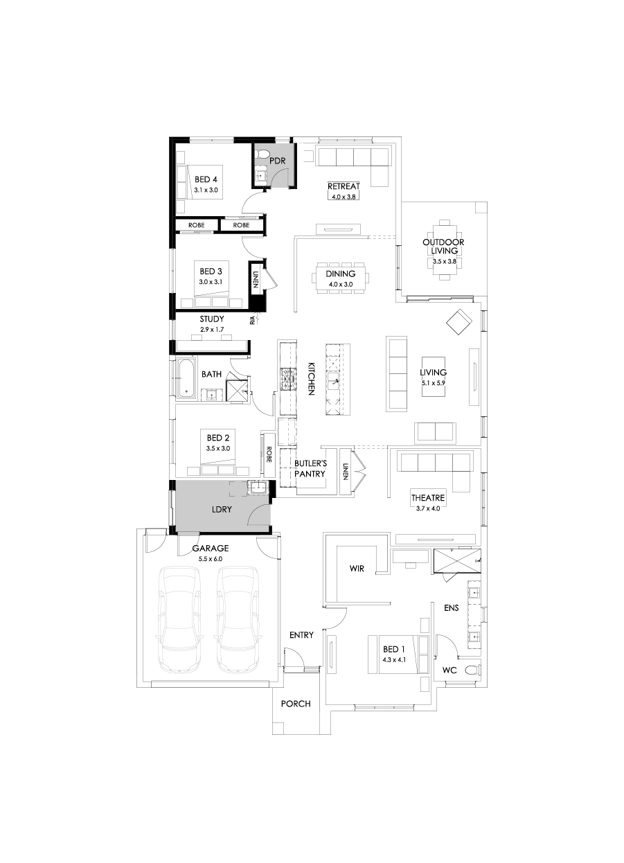 32  Floor Floorplan (Alternate laundry)