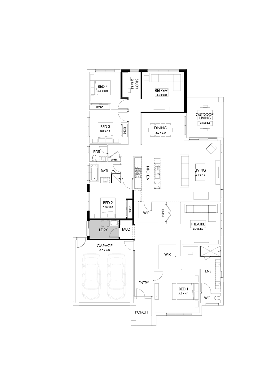 32  Floor Floorplan (Alternate study)