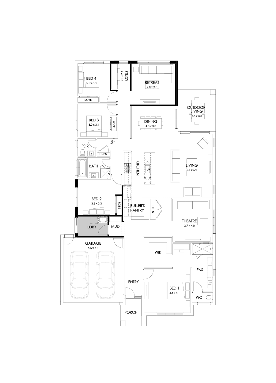 32  Floor Floorplan (Alternate study)
