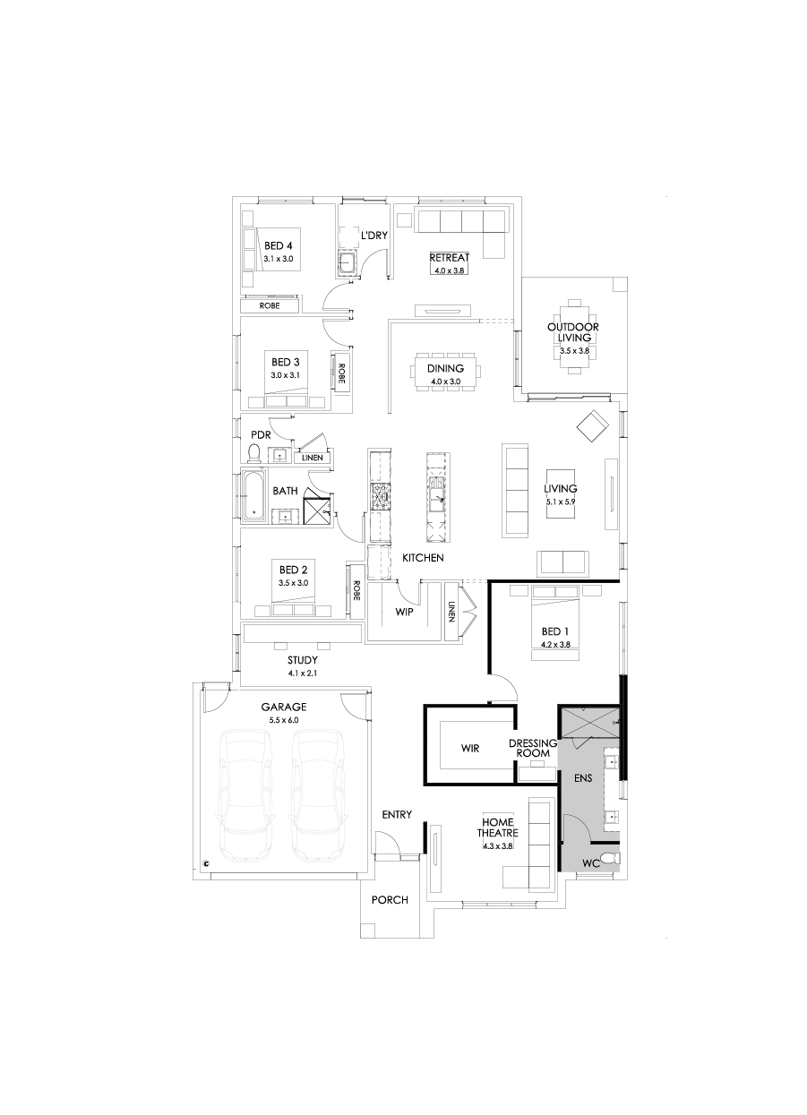 32  Floor Floorplan (Alternate theatre)
