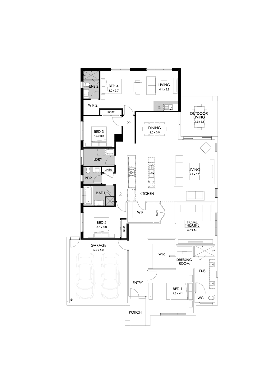 32  Floor Floorplan (Guest wing)