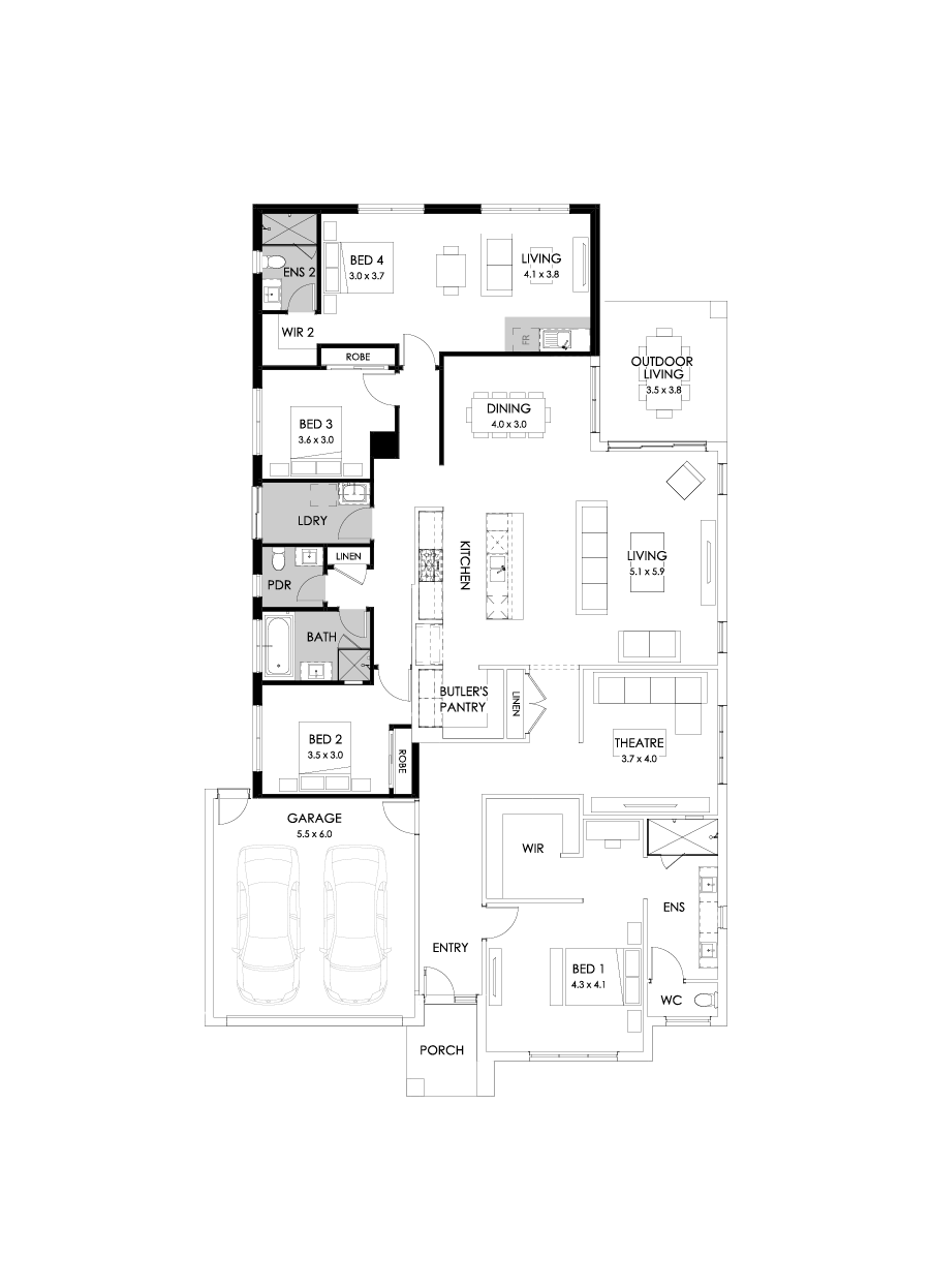 32  Floor Floorplan (Guest wing)