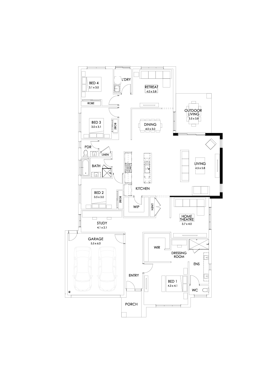 32  Floor Floorplan (Larger living)