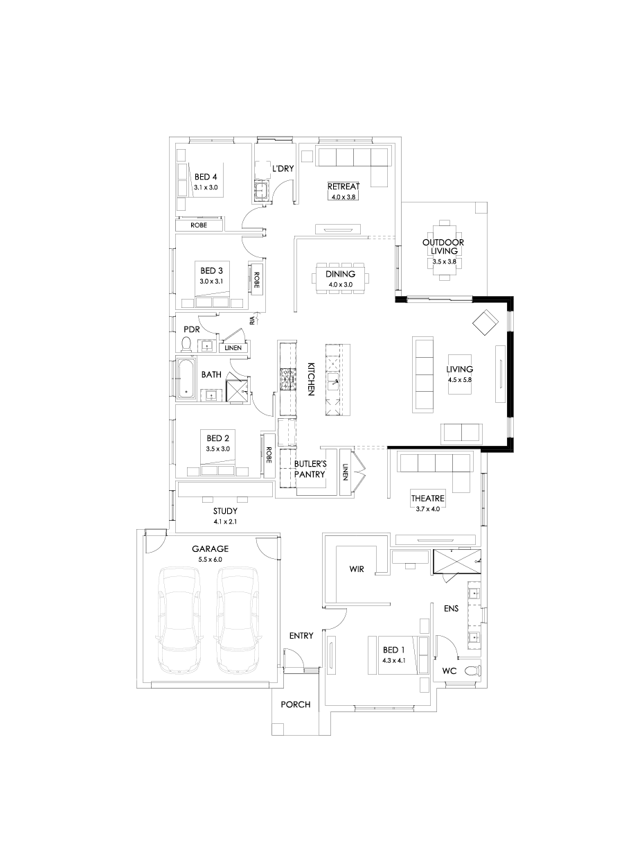 32  Floor Floorplan (Larger living)
