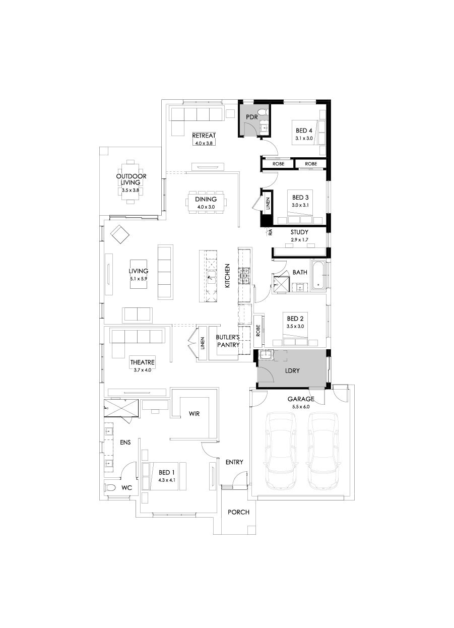 32  Floor Floorplan (Alternate laundry - Flipped)