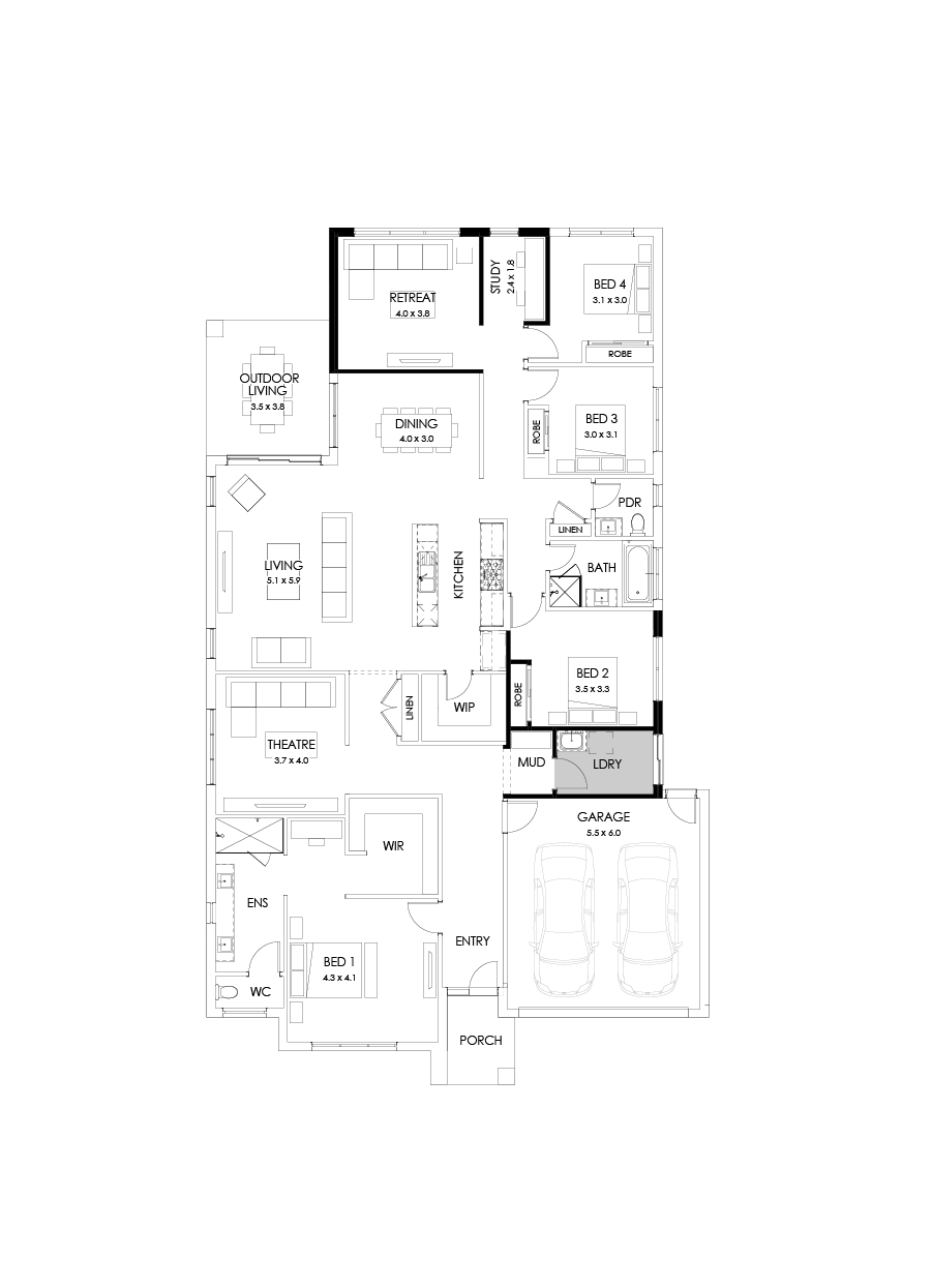 32  Floor Floorplan (Alternate study - Flipped)
