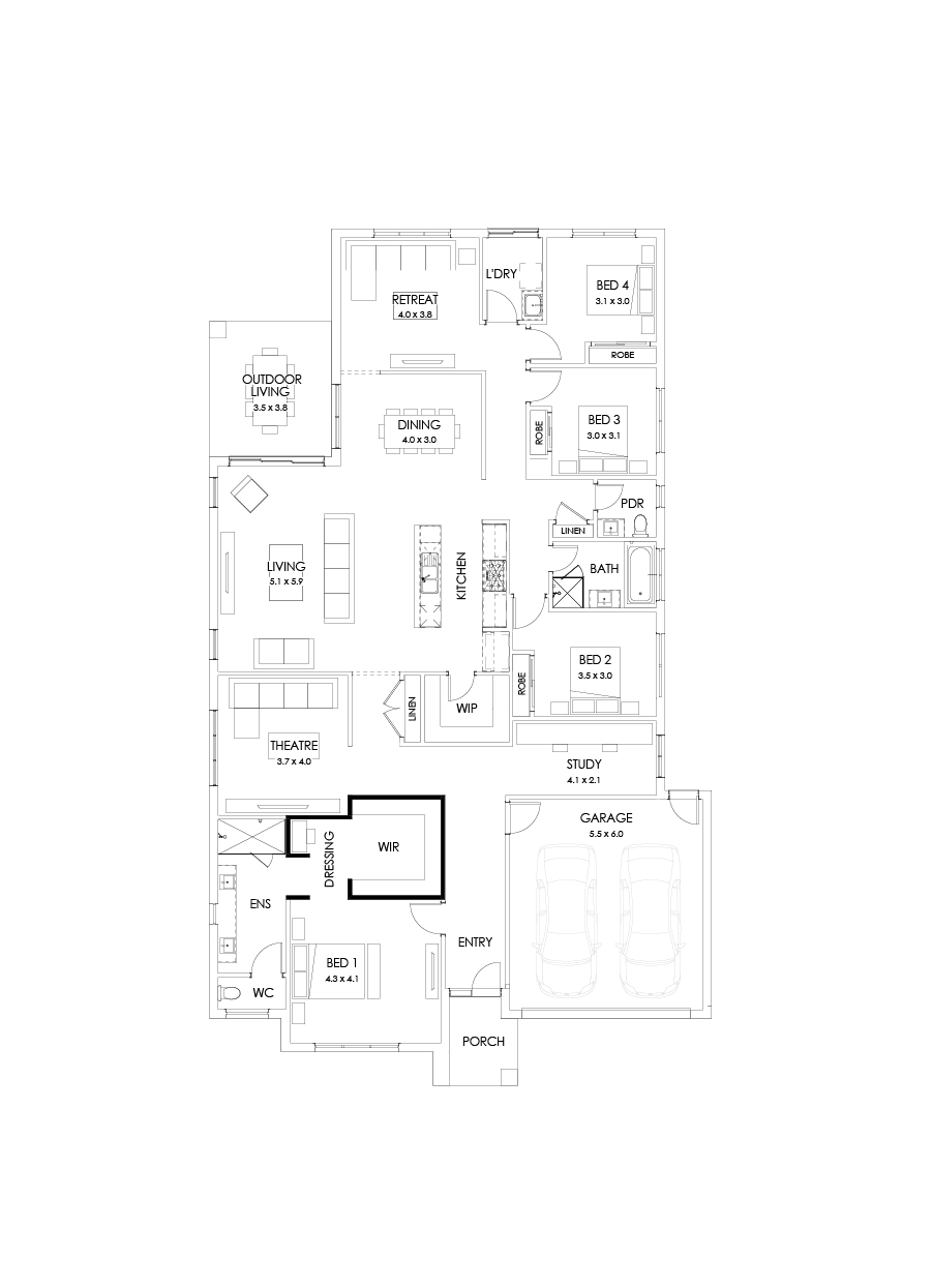 32  Floor Floorplan (Alternate WIR - Flipped)
