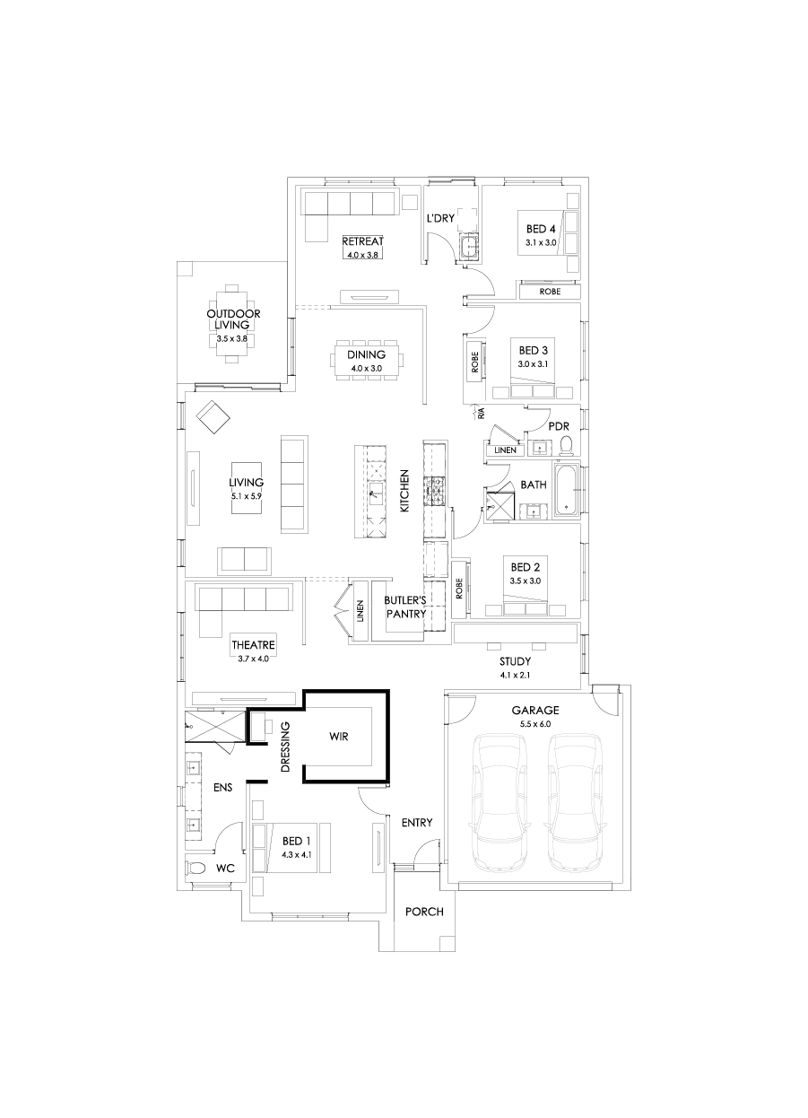 32  Floor Floorplan (Alternate WIR - Flipped)