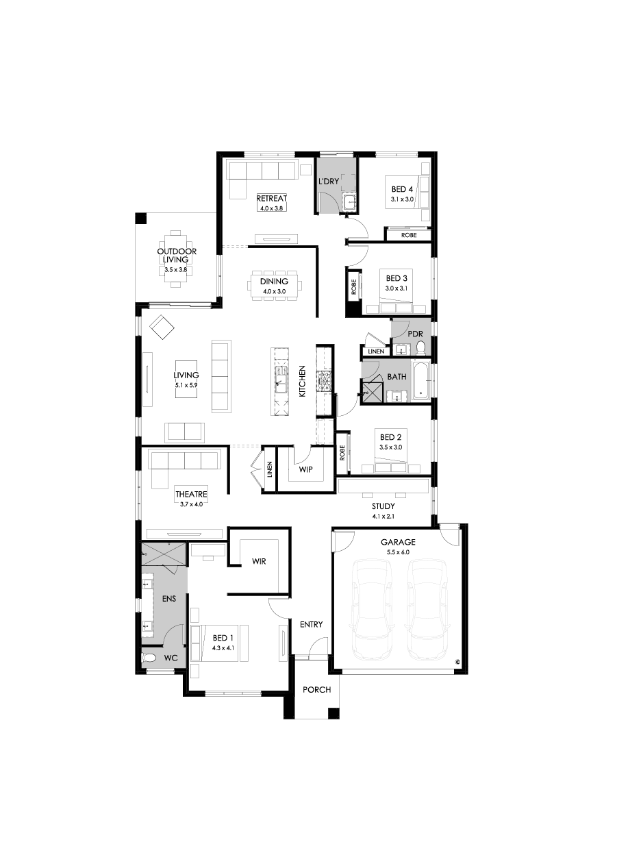 32  Floor Floorplan (Standard - Flipped)