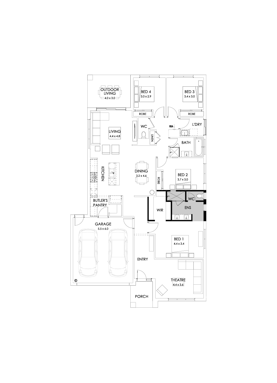 25  Floor Floorplan (Alternate ensuite)