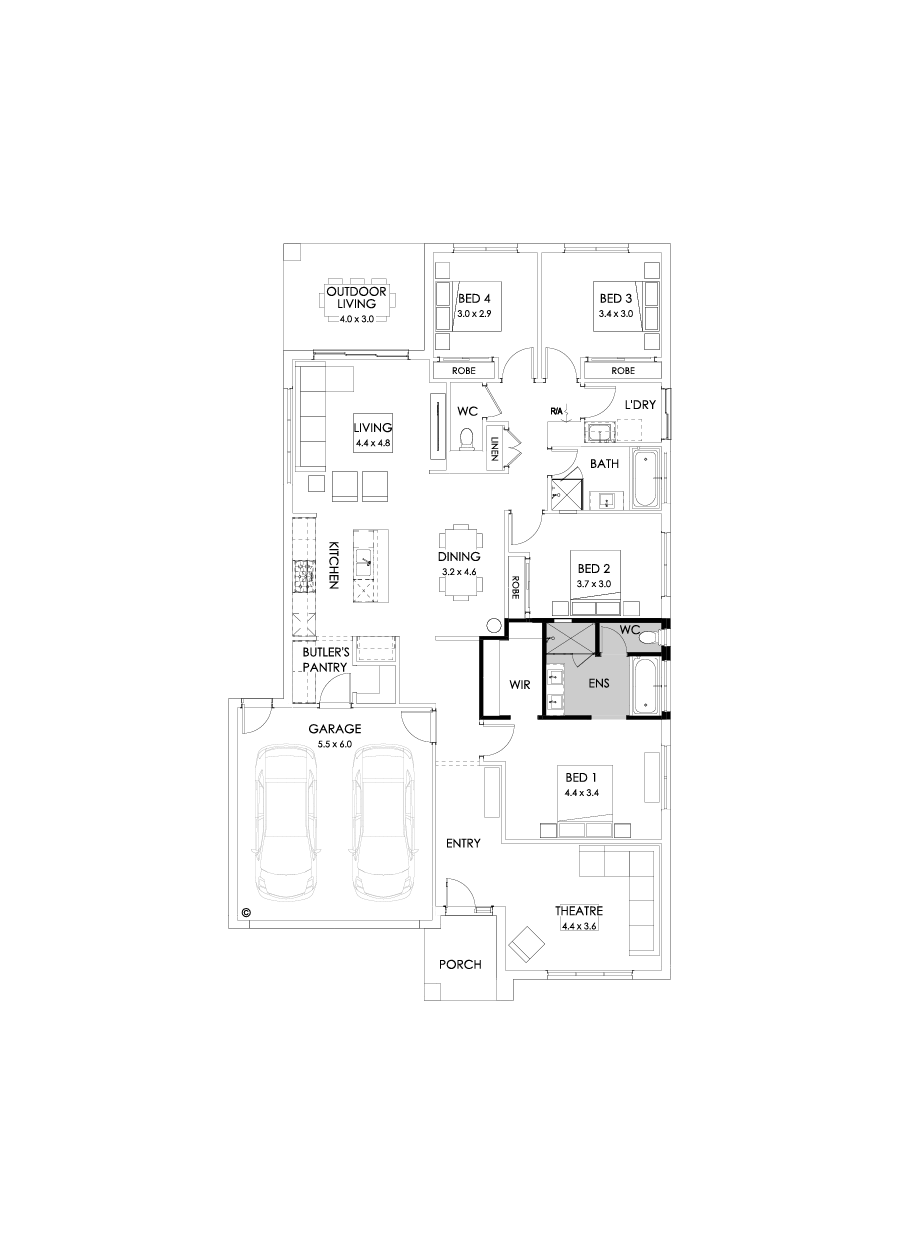 25  Floor Floorplan (Bath to ensuite)
