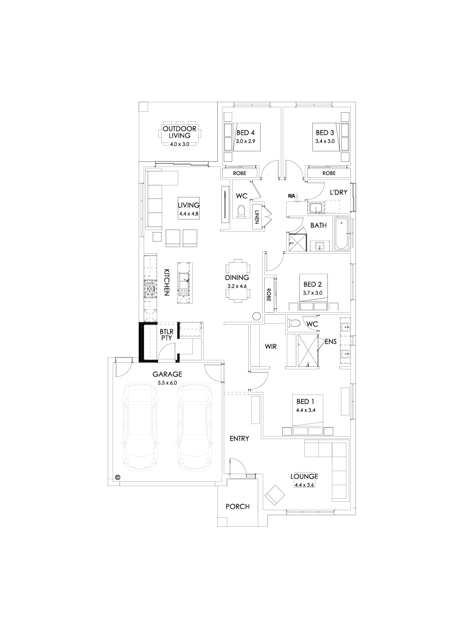 25  Floor Floorplan (Butler's pantry - Included)