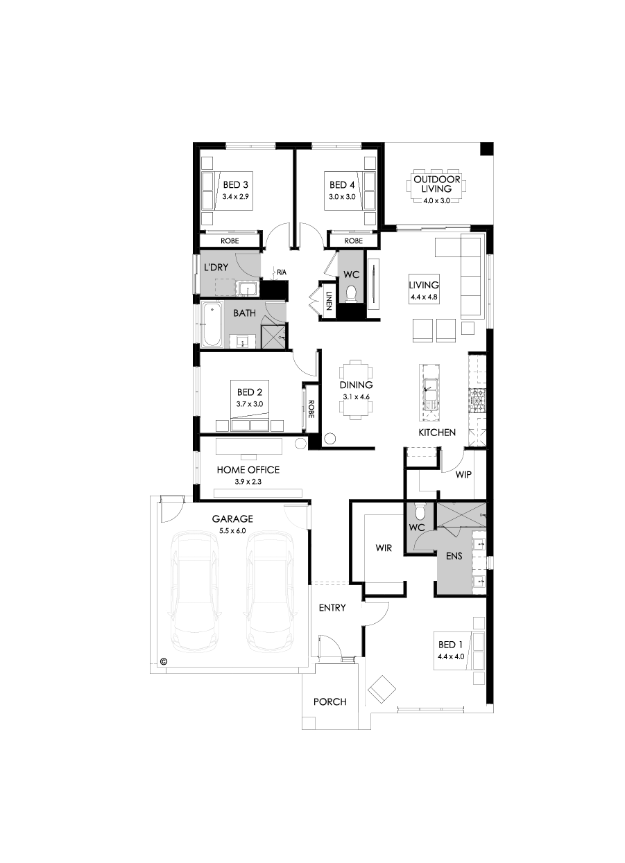 25  Floor Floorplan (Rear flip)
