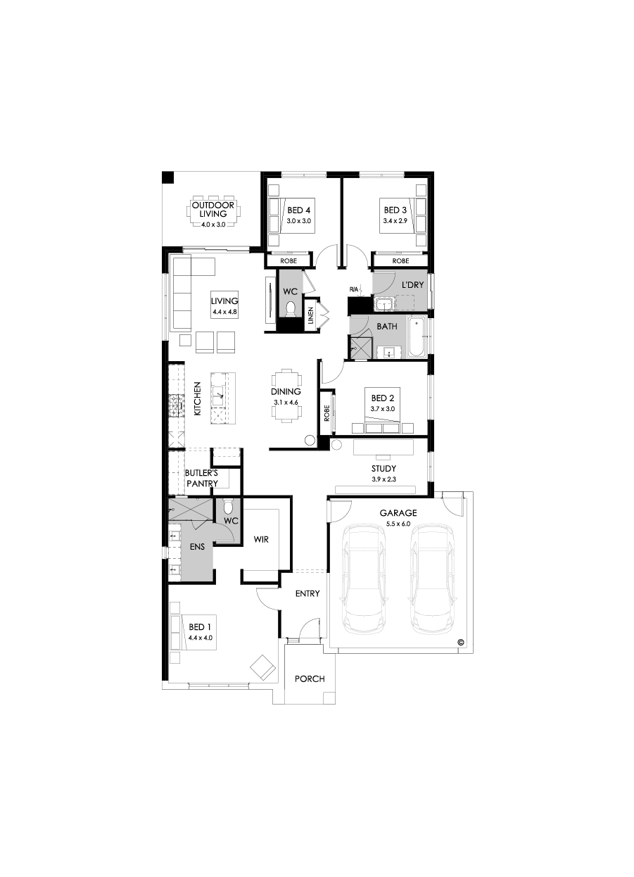 25  Floor Floorplan (Rear flip - Flipped)