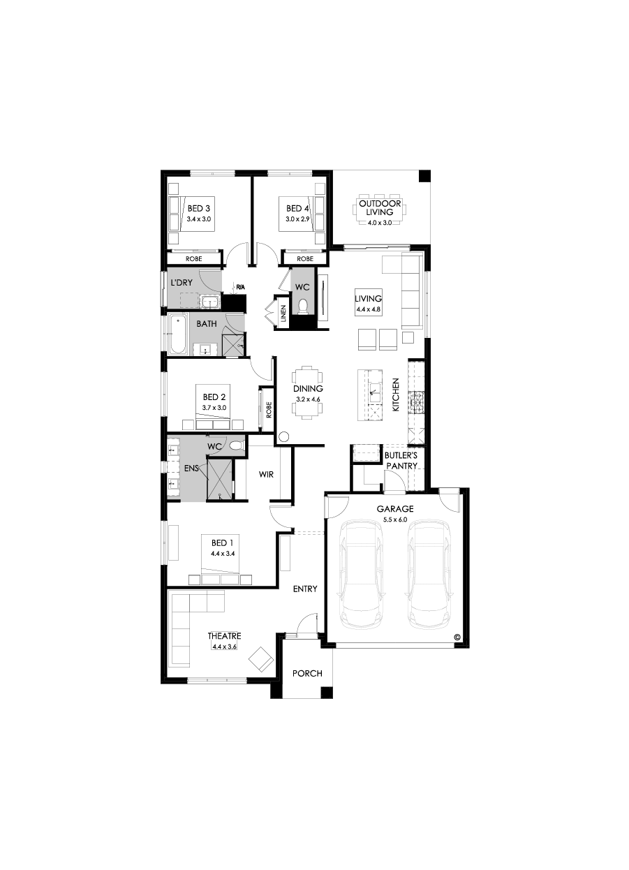25  Floor Floorplan (Standard - Flipped)