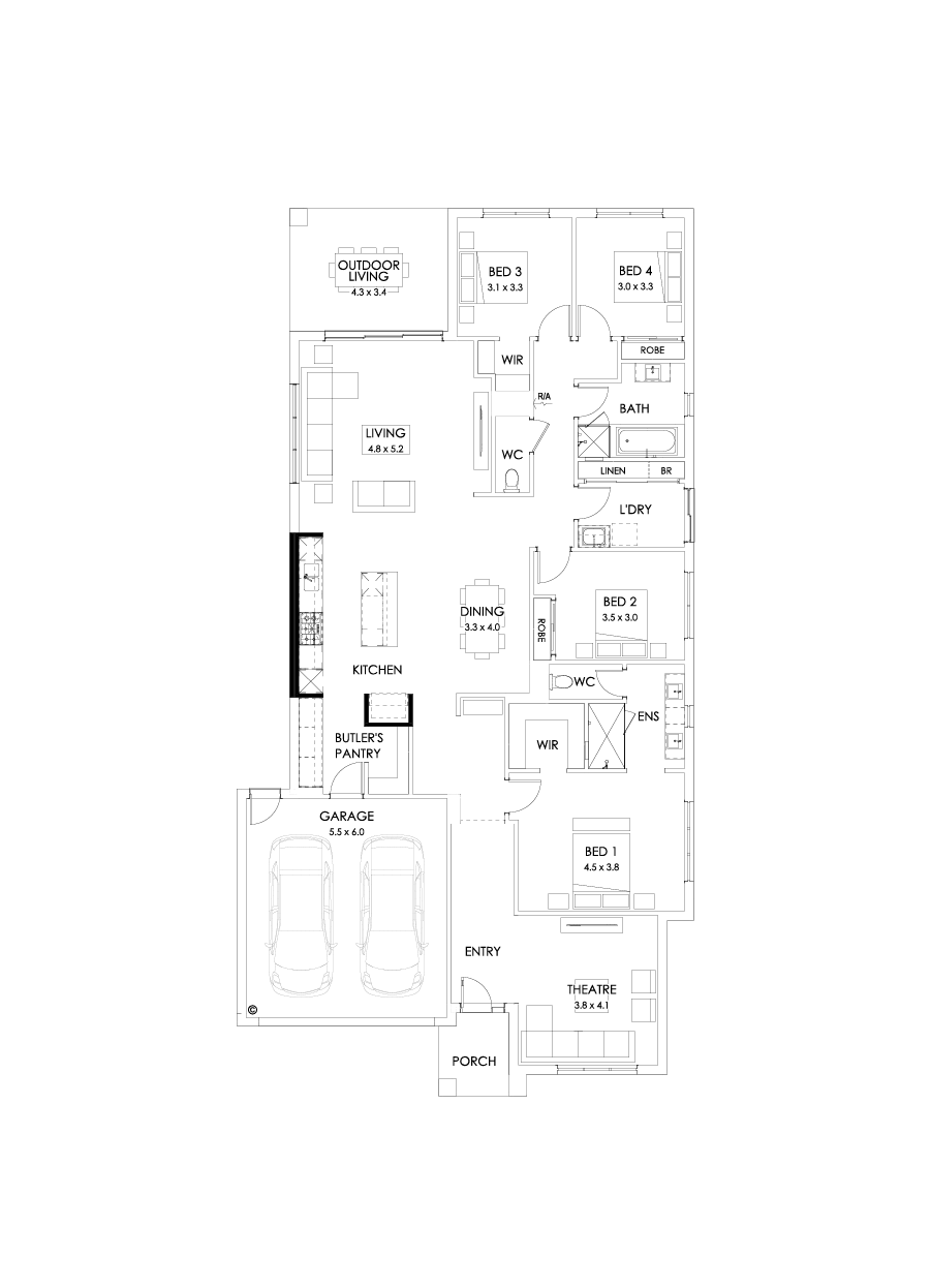 28  Floor Floorplan (Alternate kitchen)