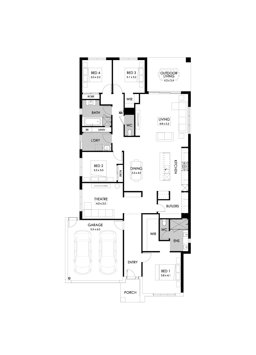 28  Floor Floorplan (Rear flip)