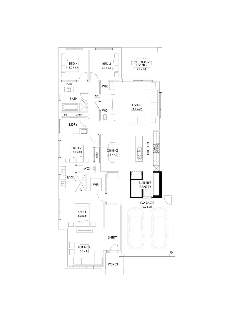 28  Floor Floorplan (Butler's pantry - Included - Flipped)