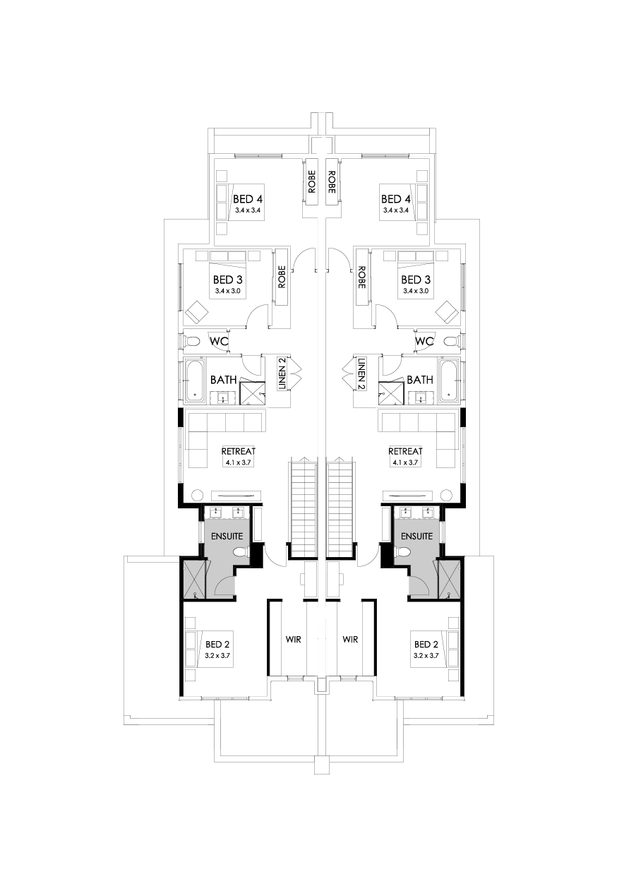 28 & 27 First Floor Floorplan (Additional master bedroom)
