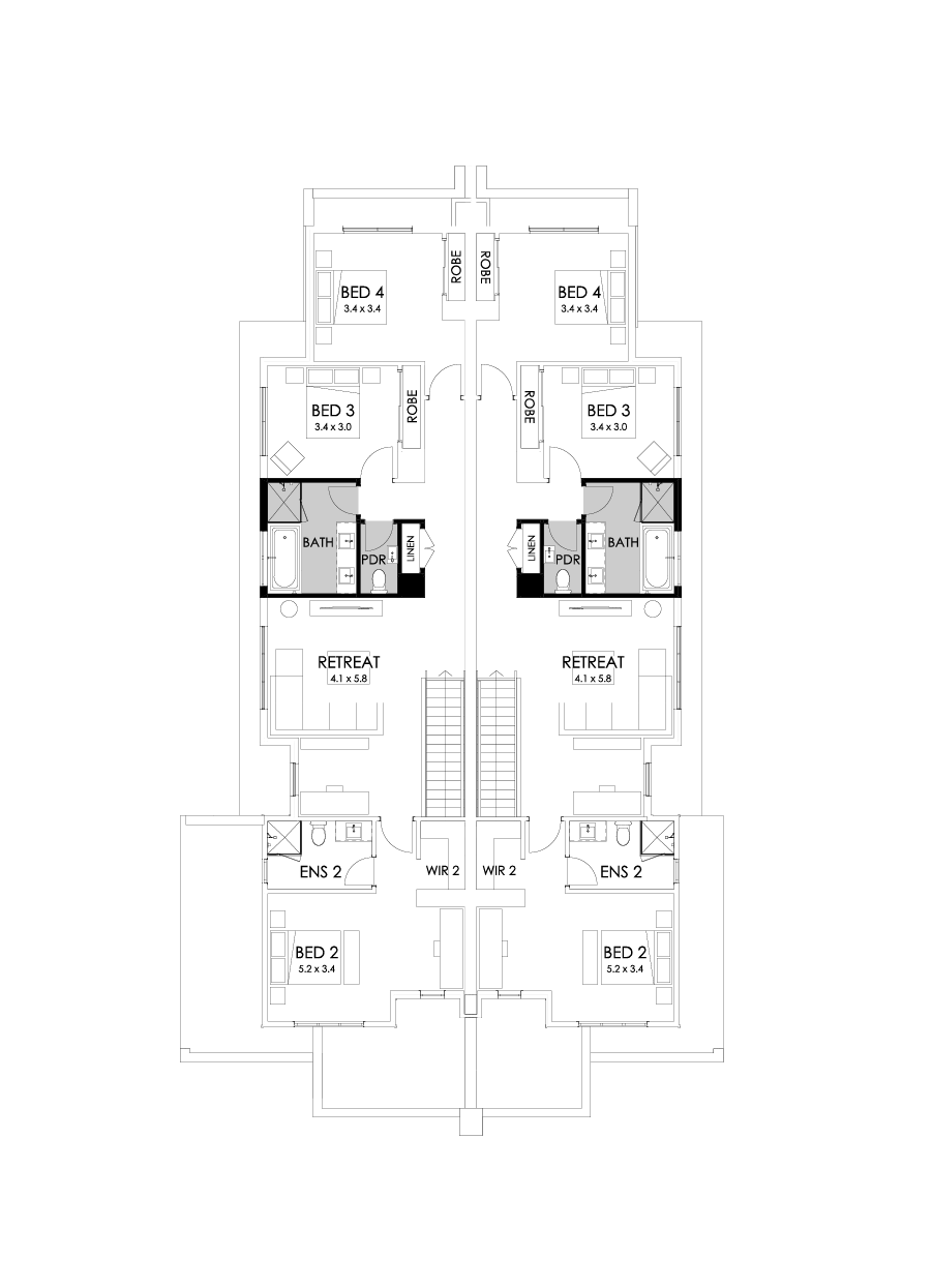28 & 27 First Floor Floorplan (Bathroom upgrade)
