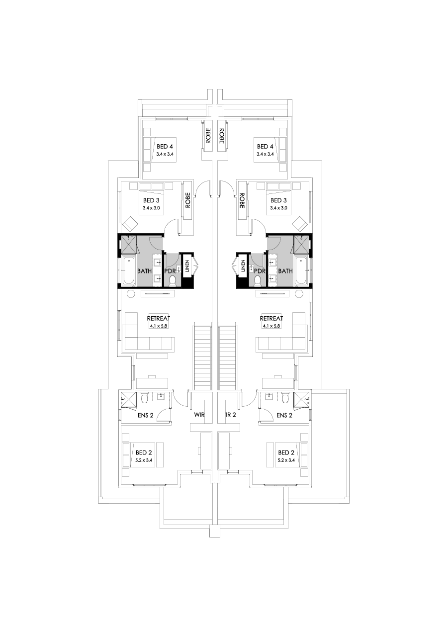 28 & 27 First Floor Floorplan (Bathroom upgrade)