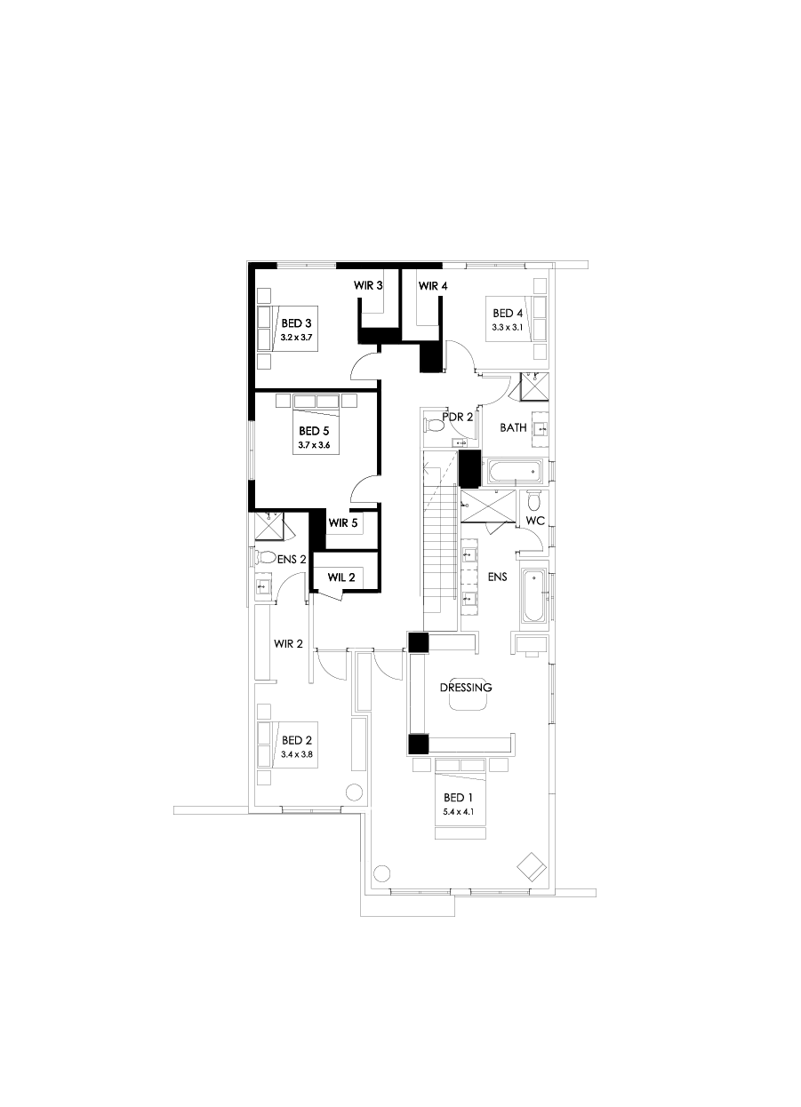 43 First Floor Floorplan (5th bedroom)