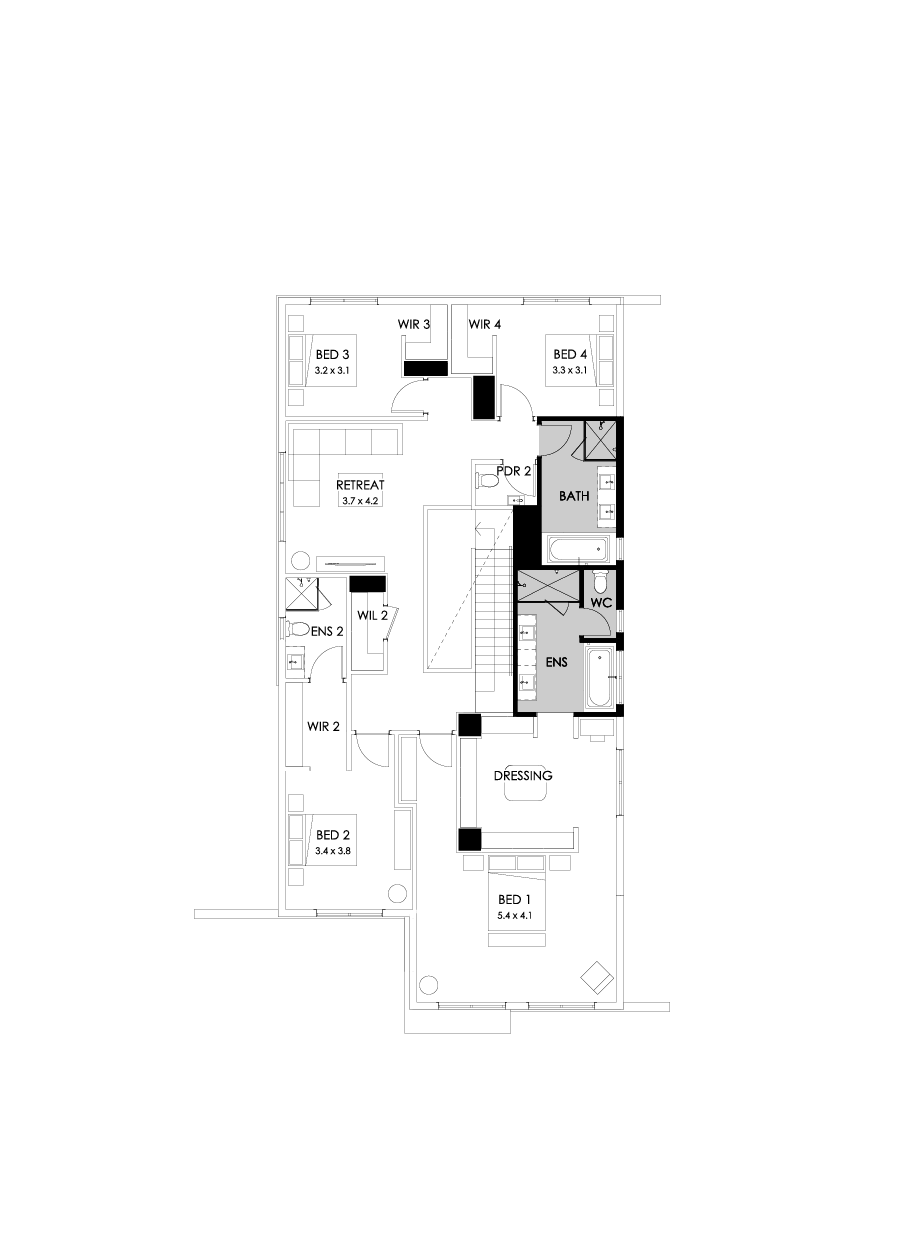 43 First Floor Floorplan (Bathroom upgrade)