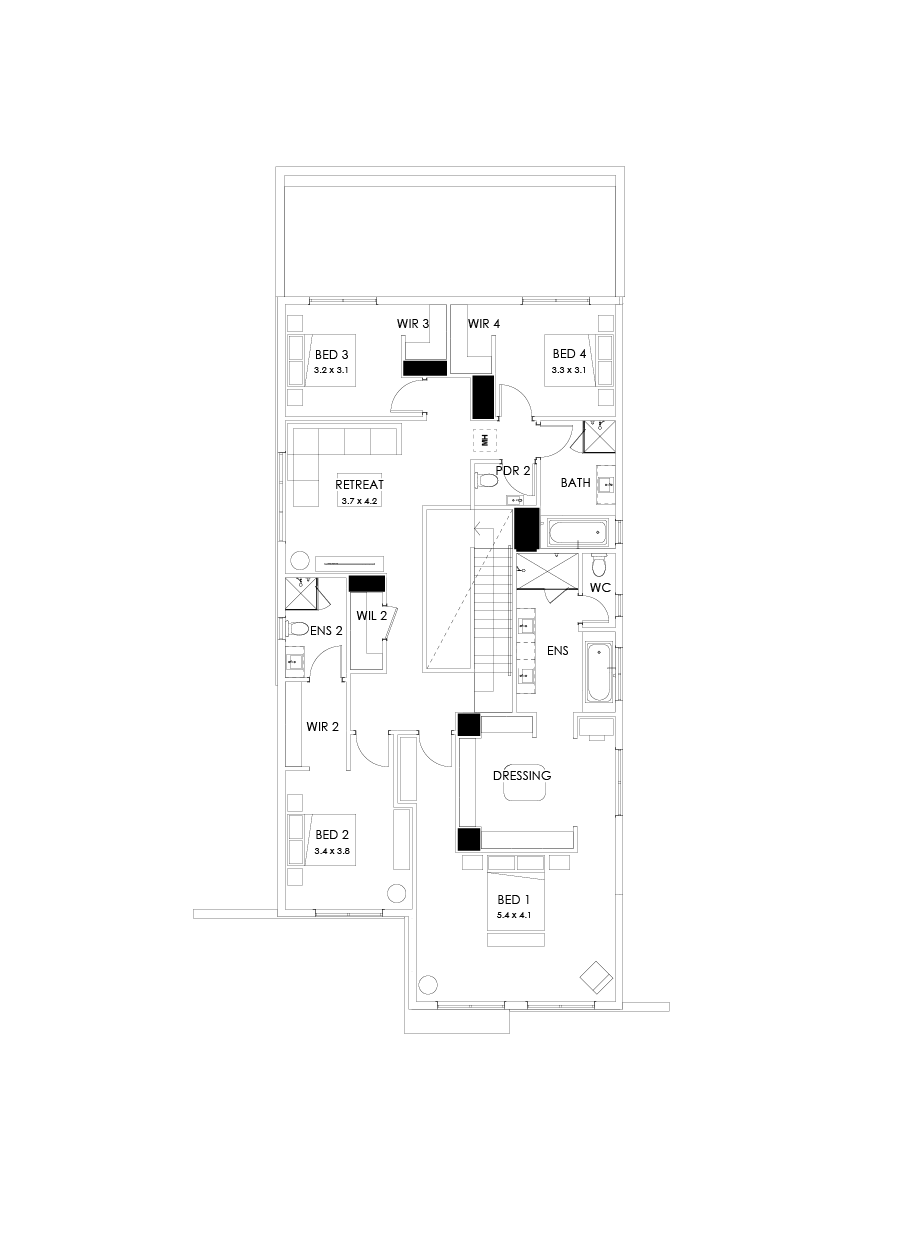 43 First Floor Floorplan (Larger kitchen and dining)