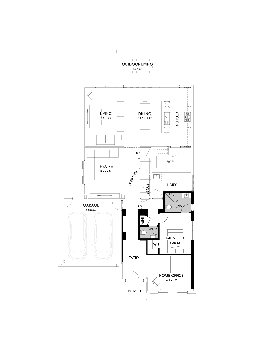 43 Ground Floor Floorplan (Guest bedroom)