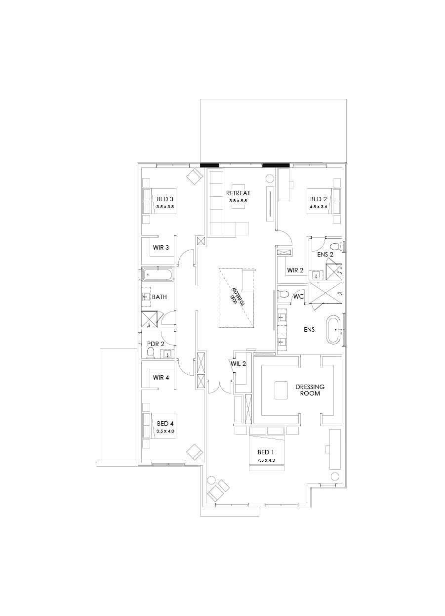 48 First Floor Floorplan (Grand outdoor living)