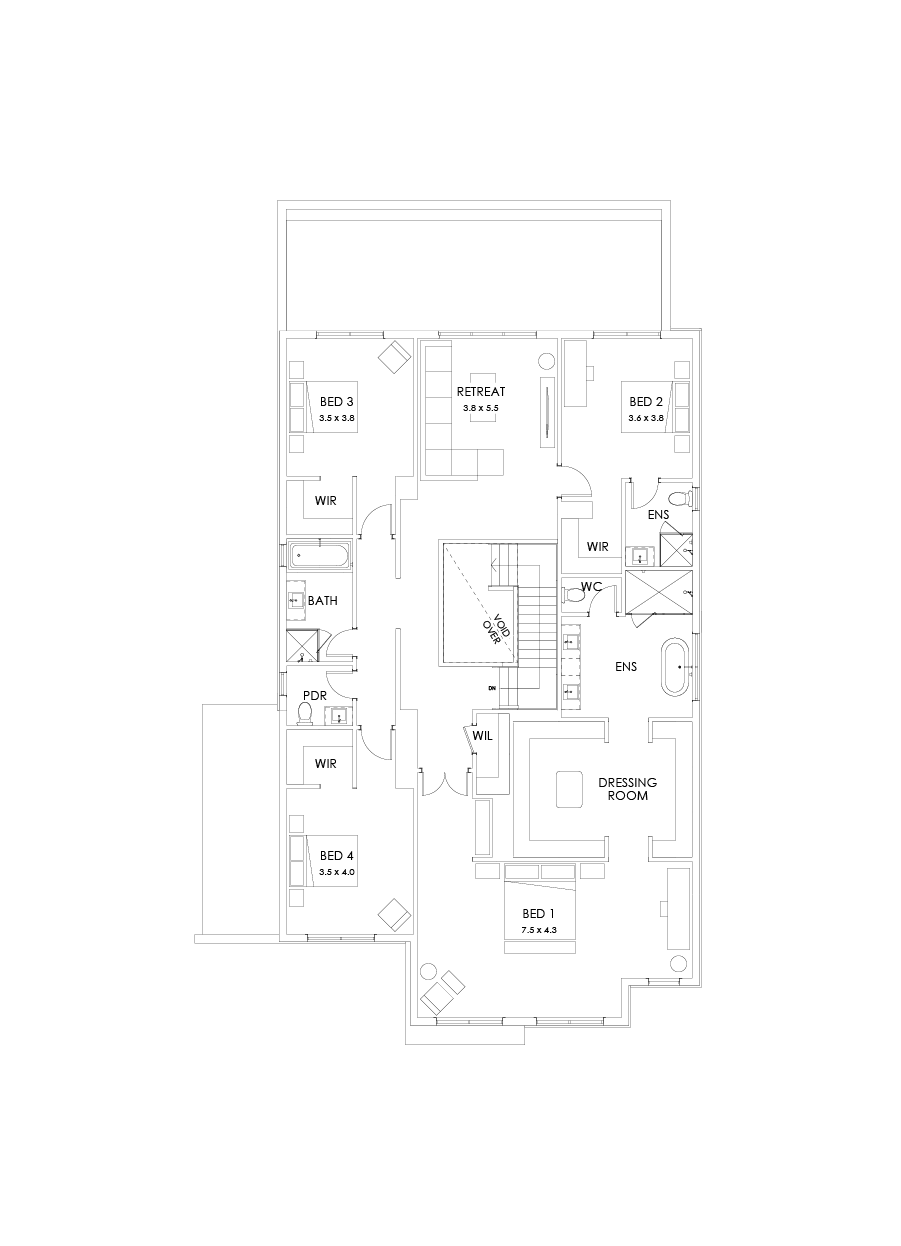 48 First Floor Floorplan (Larger kitchen and dining)