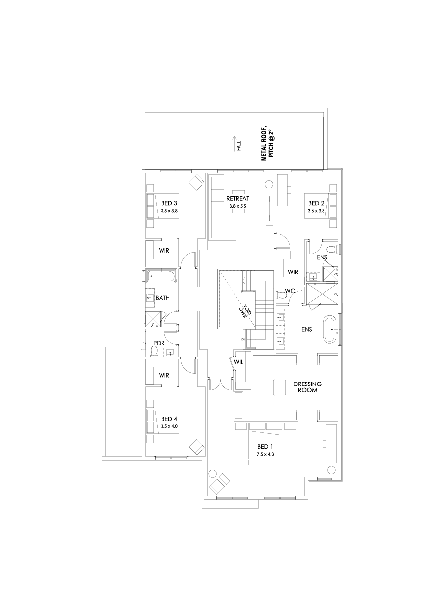 48 First Floor Floorplan (Larger kitchen and dining)
