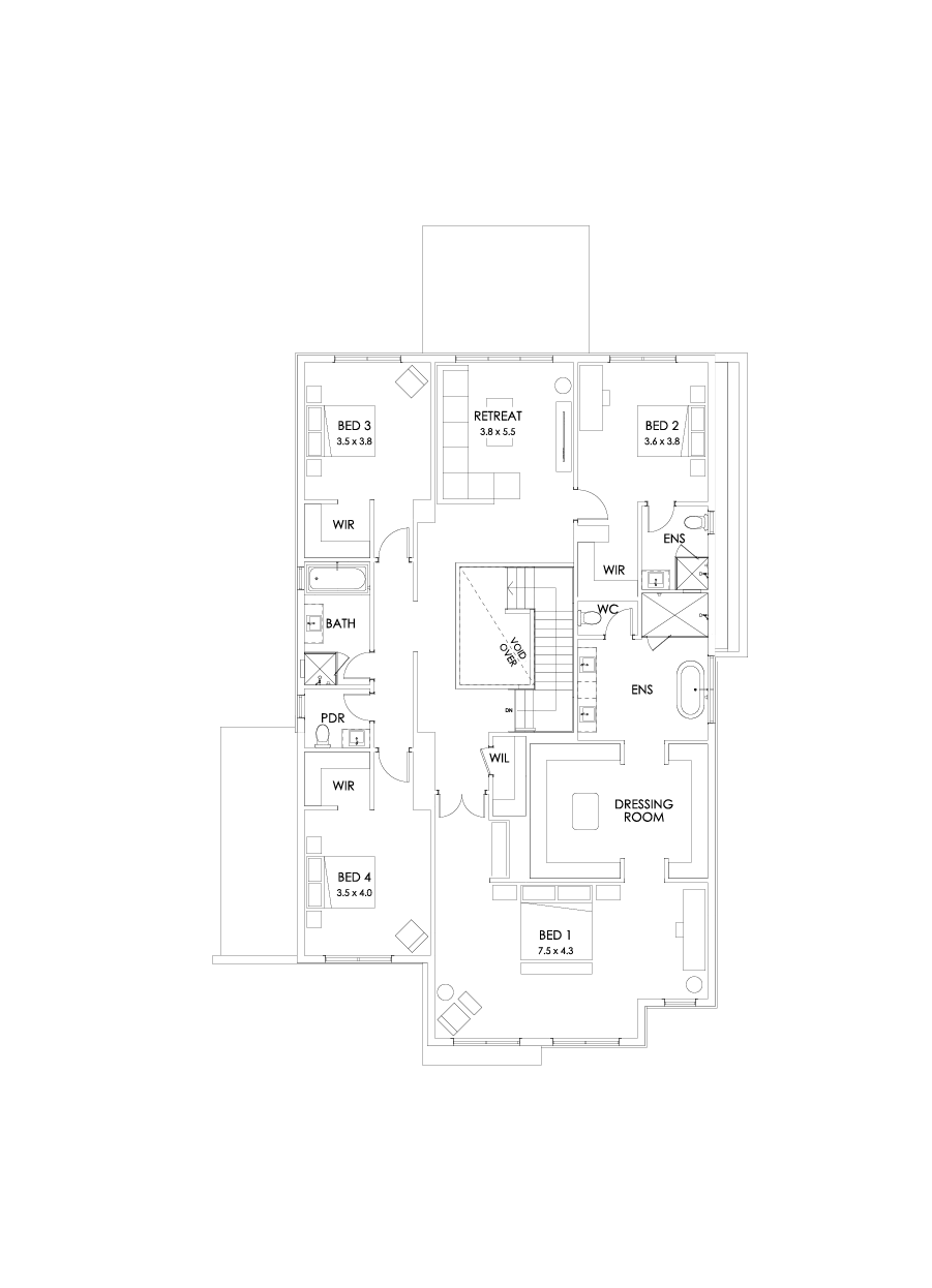48 First Floor Floorplan (Larger kitchen)
