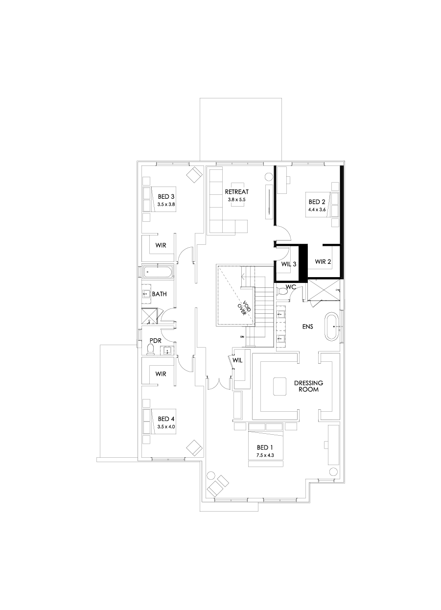 48 First Floor Floorplan (No minor ensuite)