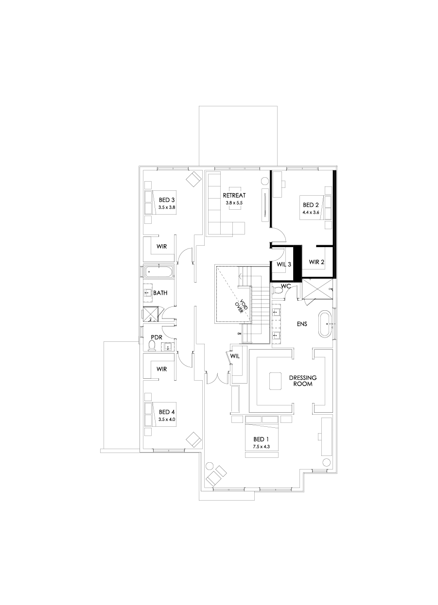 48 First Floor Floorplan (No minor ensuite)