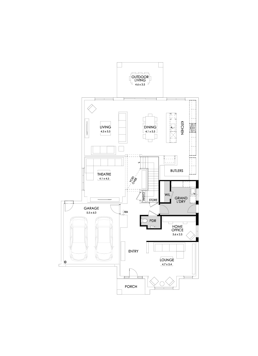 48 Ground Floor Floorplan (Grand laundry)