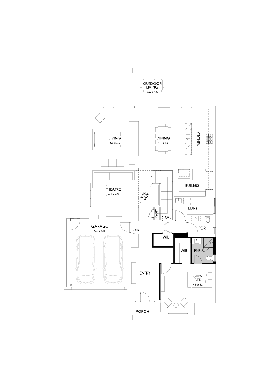 48 Ground Floor Floorplan (Guest bedroom)