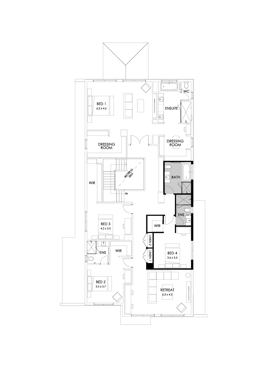 55 First Floor Floorplan (Additional ensuite)
