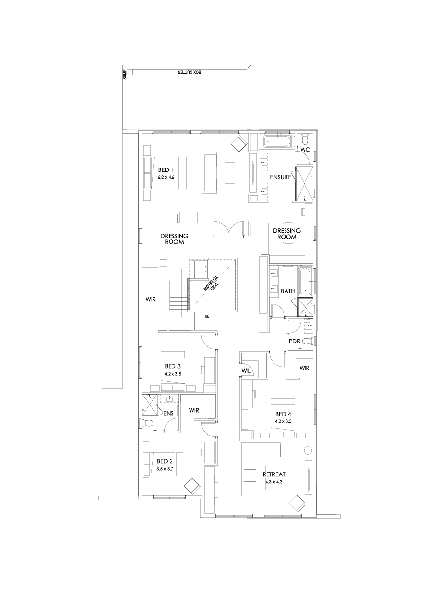 55 First Floor Floorplan (Alternate kitchen L-shape)
